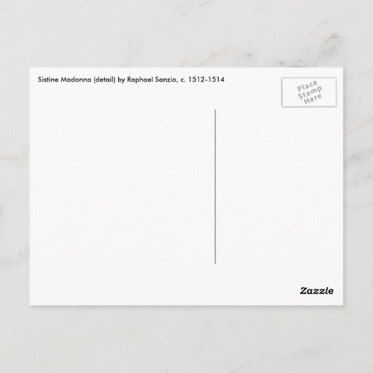 Sistine Madonna Angels door Raphael Sanzio Briefkaart (Achterkant)