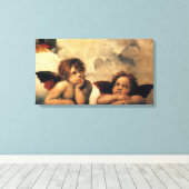 Sistine Madonna Angels door Raphael Sanzio Canvas Afdruk (Insitu (Houten vloer))