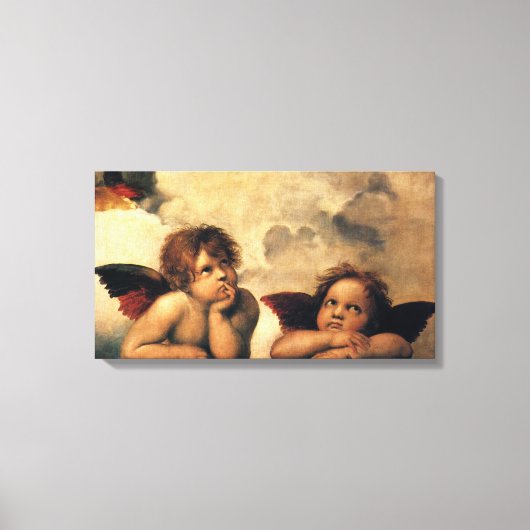 Sistine Madonna Angels door Raphael Sanzio Canvas Afdruk (Voorkant)