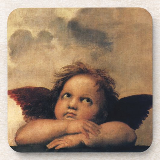 Sistine Madonna Angels door Raphael Sanzio Drankjes Onderzetter (Voorkant)