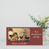 Sistine Madonna Angels door Raphael Sanzio Feestdagenkaart (Staand voorkant)