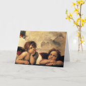 Sistine Madonna Angels door Raphael Sanzio Kaart (Gele Bloem)