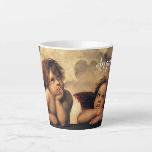 Sistine Madonna Angels door Raphael Sanzio Latte Mok (Voorkant)