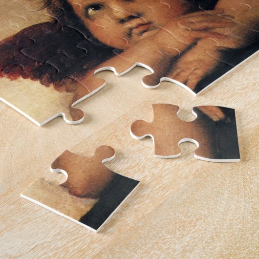 Sistine Madonna Angels door Raphael Sanzio Legpuzzel (Zijkant)