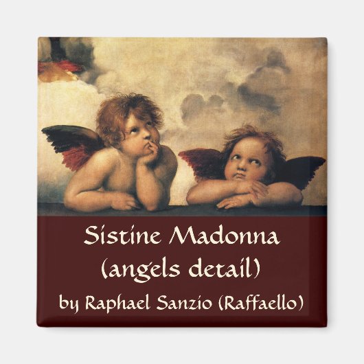 Sistine Madonna Angels door Raphael Sanzio Magneet (Voorkant)