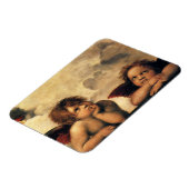 Sistine Madonna Angels door Raphael Sanzio Magneet (Linkerzijde)