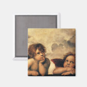 Sistine Madonna Angels door Raphael Sanzio Magneet (Voorkant / Achterkant)