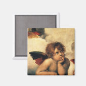 Sistine Madonna Angels door Raphael Sanzio Magneet (Voorkant / Achterkant)