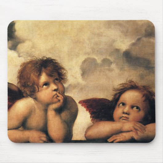 Sistine Madonna Angels door Raphael Sanzio Muismat (Voorkant)
