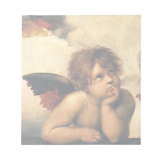 Sistine Madonna Angels door Raphael Sanzio Notitieblok (Voorkant)
