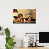 Sistine Madonna Angels door Raphael Sanzio Poster (Thuiskantoor)