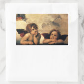 Sistine Madonna Angels door Raphael Sanzio Rechthoekige Sticker (Tas)