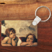 Sistine Madonna Angels door Raphael Sanzio Sleutelhanger (Voorkant)