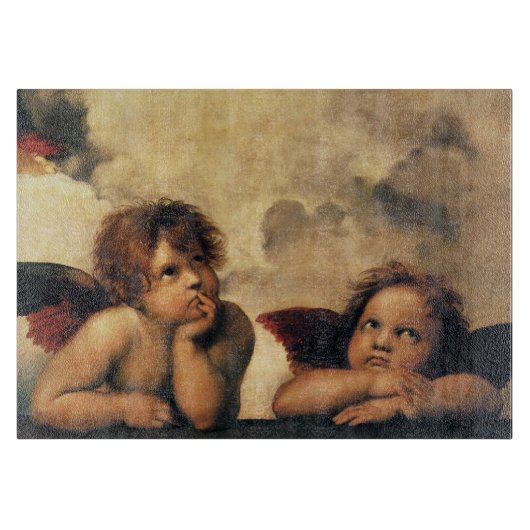 Sistine Madonna Angels door Raphael Sanzio Snijplank (Voorkant)