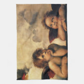 Sistine Madonna Angels door Raphael Sanzio Theedoek (Verticaal)