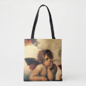 Sistine Madonna Angels door Raphael Sanzio Tote Bag (Voorkant)