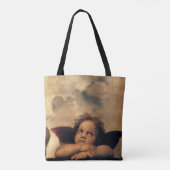 Sistine Madonna Angels door Raphael Sanzio Tote Bag (Achterkant)