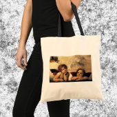 Sistine Madonna Angels door Raphael Sanzio Tote Bag