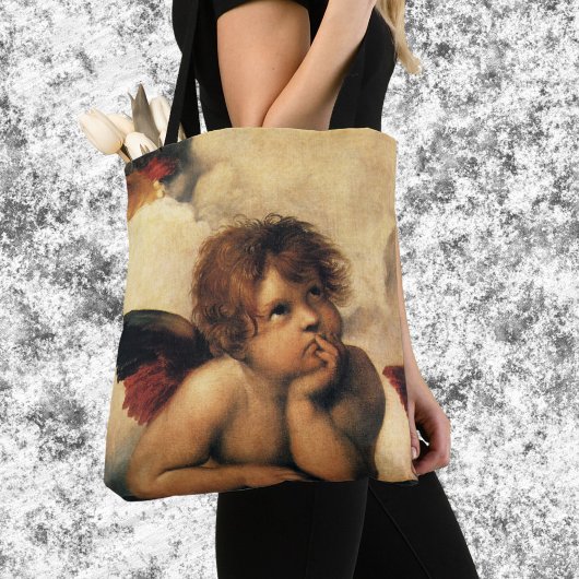 Sistine Madonna Angels door Raphael Sanzio Tote Bag