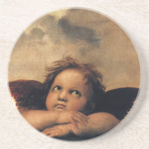 Sistine Madonna Angels door Raphael Sanzio Zandsteen Onderzetter