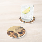 Sistine Madonna Angels door Raphael Sanzio Zandsteen Onderzetter (Zijkant)