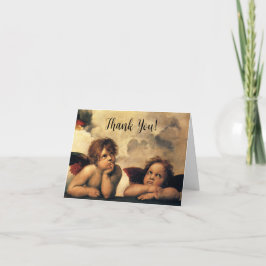 Sistine Madonna Angels door Raphael Wedding Bedankkaart