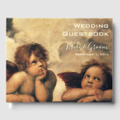 Sistine Madonna Angels door Raphael Wedding Gastenboek (Voorkant)