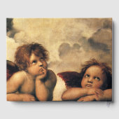 Sistine Madonna Angels door Raphael Wedding Gastenboek (Achterkant)