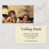 Sistine Madonna Angels door Raphael Wedding Informatiekaartje (Voorkant / Achterkant)
