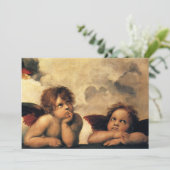 Sistine Madonna Angels door Raphael Wedding Kaart (Staand voorkant)