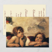 Sistine Madonna Angels door Raphael Wedding Kaart (Voorkant / Achterkant)