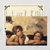 Sistine Madonna Angels door Raphael Wedding Kaart (Voorkant / Achterkant)