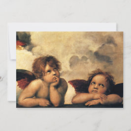 Sistine Madonna Angels door Raphael Wedding Kaart