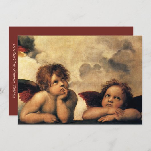 Sistine Madonna Angels door Raphael Wedding Kaart (Voorkant / Achterkant)
