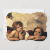 Sistine Madonna Angels door Raphael Wedding Kaart (Voorkant)
