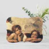 Sistine Madonna Angels door Raphael Wedding Kaart (Staand voorkant)