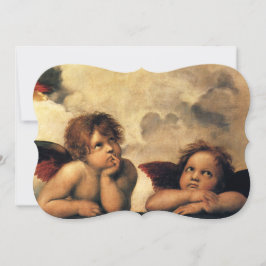Sistine Madonna Angels door Raphael Wedding Kaart