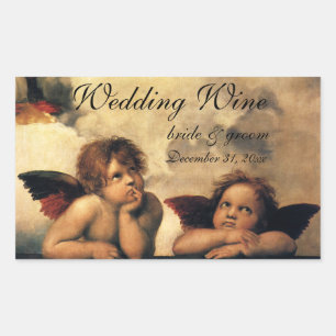 Sistine Madonna Angels door Raphael Wedding Rechthoekige Sticker