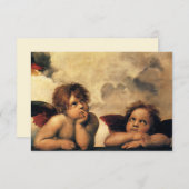 Sistine Madonna Angels door Raphael Wedding RSVP Kaartje (Voorkant / Achterkant)