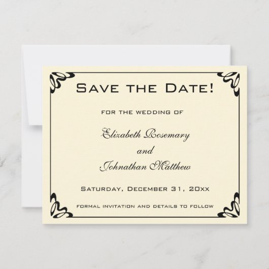 Sistine Madonna Angels door Raphael Wedding Save The Date (Achterkant)