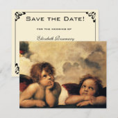 Sistine Madonna Angels door Raphael Wedding Save The Date (Voorkant / Achterkant)