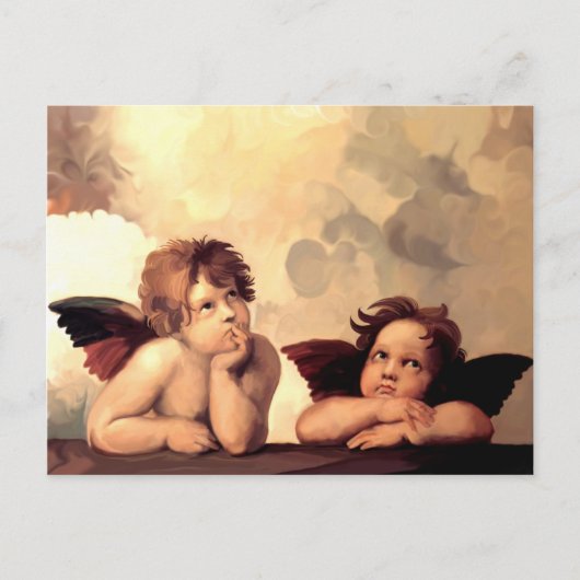 Sistine Madonna Cherubs Raffaelo Sanzio Briefkaart (Voorkant)