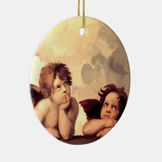 Sistine Madonna Cherubs Raffaelo Sanzio Keramisch Ornament (Rechts)