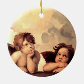 Sistine Madonna Cherubs Raffaelo Sanzio Keramisch Ornament (Achterkant)