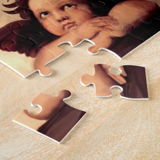 Sistine Madonna Cherubs Raffaelo Sanzio Legpuzzel (Zijkant)