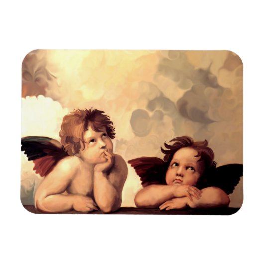 Sistine Madonna Cherubs Raffaelo Sanzio Magneet (Horizontaal)