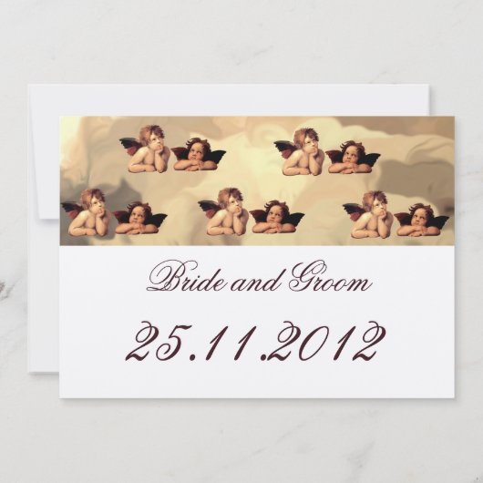 Sistine Madonna Cherubs Raffaelo Sanzio Save The Date (Achterkant)
