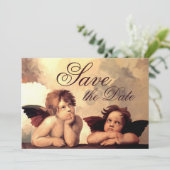 Sistine Madonna Cherubs Raffaelo Sanzio Save The Date (Staand voorkant)