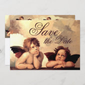 Sistine Madonna Cherubs Raffaelo Sanzio Save The Date (Voorkant / Achterkant)