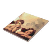 Sistine Madonna Cherubs Raffaelo Sanzio Tegeltje (Zijkant)